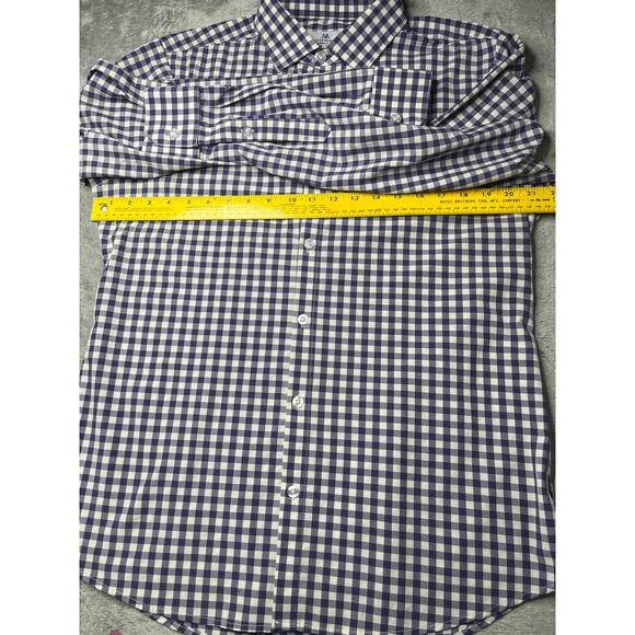 Mizzen + Main Shirt Men’s medium Leeward Trim Performance Stretch Gingham Purple - Picture 7 of 7